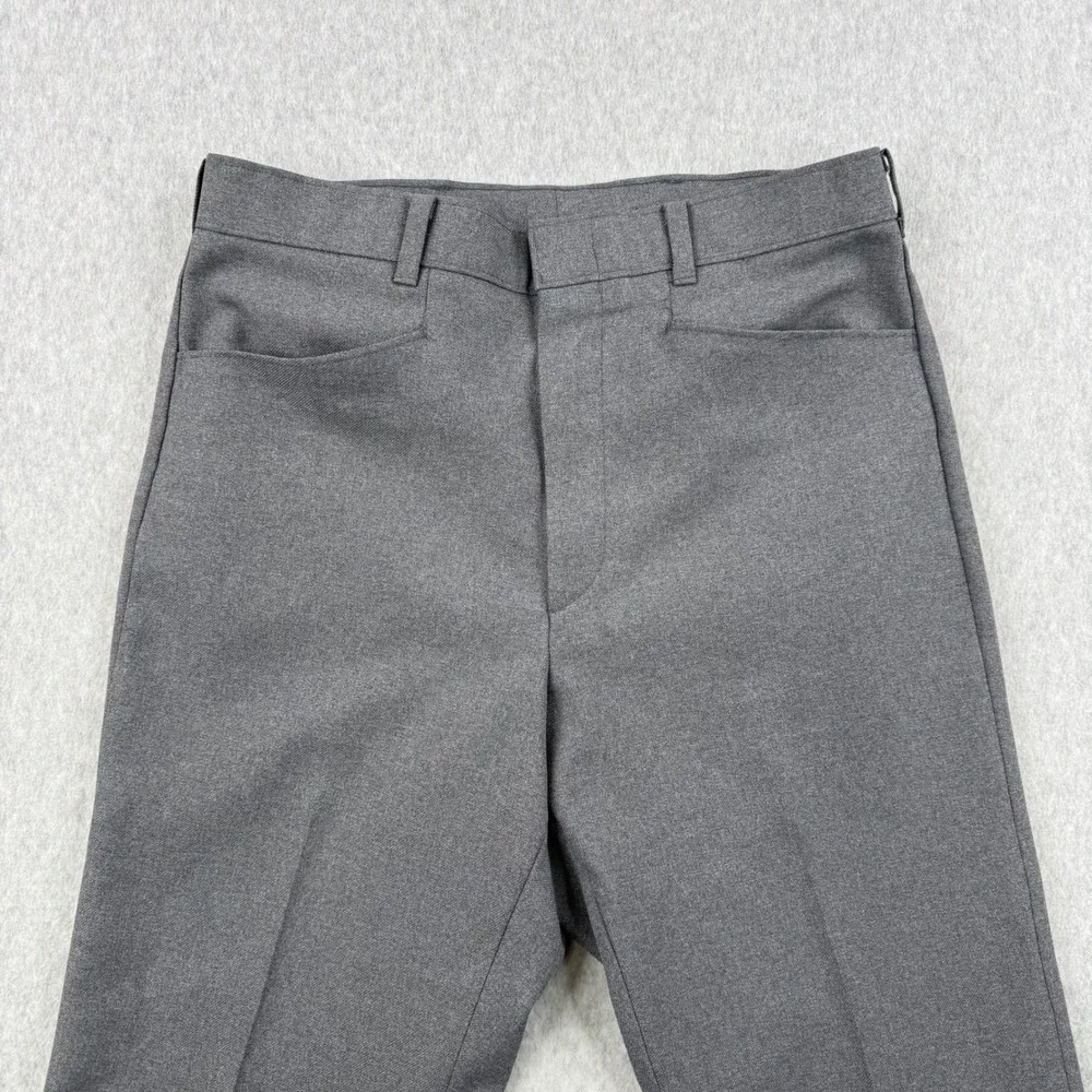 Vintage Levis Pants Mens 32x34‎ Gray Action Slacks Dress Trousers Talon Zip 70s